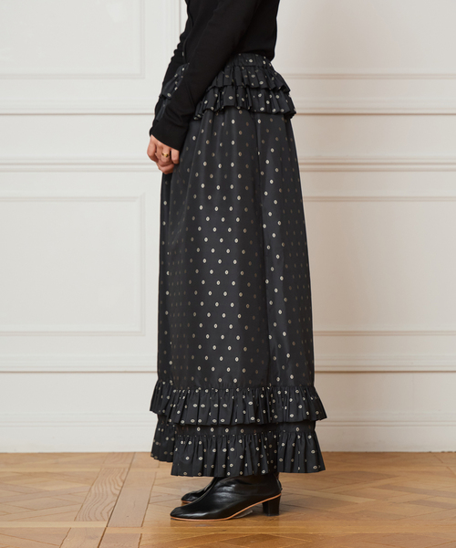 IENA LA BOUCLE（イエナラブークル）の「IENA LA BOUCLE JQタフタフリルスカート（スカート・レディース・ブラック・38/36）」の3枚目の写真