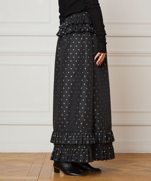 IENA LA BOUCLE（イエナラブークル）の「IENA LA BOUCLE JQタフタフリルスカート（スカート・レディース・ブラック・38/36）」の5枚目の写真