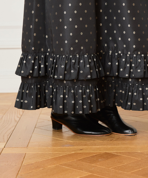 IENA LA BOUCLE（イエナラブークル）の「IENA LA BOUCLE JQタフタフリルスカート（スカート・レディース・ブラック・38/36）」の7枚目の写真