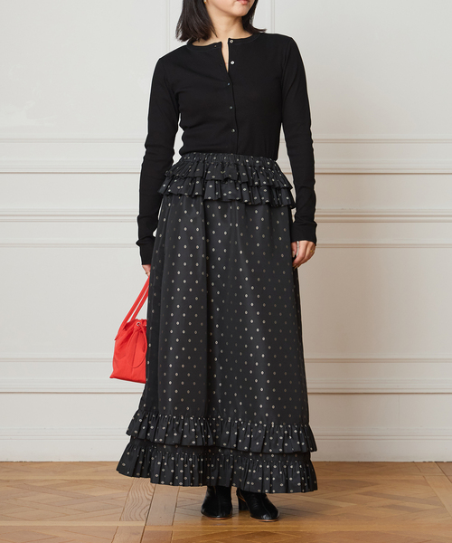 IENA LA BOUCLE（イエナラブークル）の「IENA LA BOUCLE JQタフタフリルスカート（スカート・レディース・ブラック・38/36）」の8枚目の写真