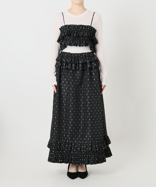 IENA LA BOUCLE（イエナラブークル）の「IENA LA BOUCLE JQタフタフリルスカート（スカート・レディース・ブラック・38/36）」の20枚目の写真