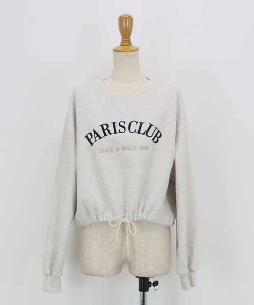 BLUEEAST（ブルーイースト）の「ロゴ刺繍ドロスト裏起毛スウェット（スウェット・レディース・ブラック/アイボリー/グレー・MEDIUM）」の19枚目の写真