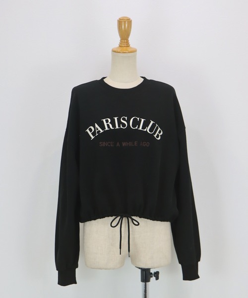 BLUEEAST（ブルーイースト）の「ロゴ刺繍ドロスト裏起毛スウェット（スウェット・レディース・ブラック/アイボリー/グレー・MEDIUM）」の21枚目の写真