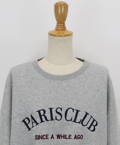 BLUEEAST（ブルーイースト）の「ロゴ刺繍ドロスト裏起毛スウェット（スウェット・レディース・ブラック/アイボリー/グレー・MEDIUM）」の22枚目の写真