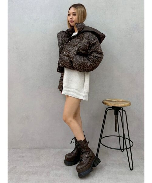 EVRIS（エヴリス）の「2WAYエアリークロップドブルゾン（ダウンジャケット/コート・レディース・その他1/ブラック・FREE）」の10枚目の写真