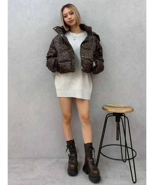 EVRIS（エヴリス）の「2WAYエアリークロップドブルゾン（ダウンジャケット/コート・レディース・その他1/ブラック・FREE）」の11枚目の写真