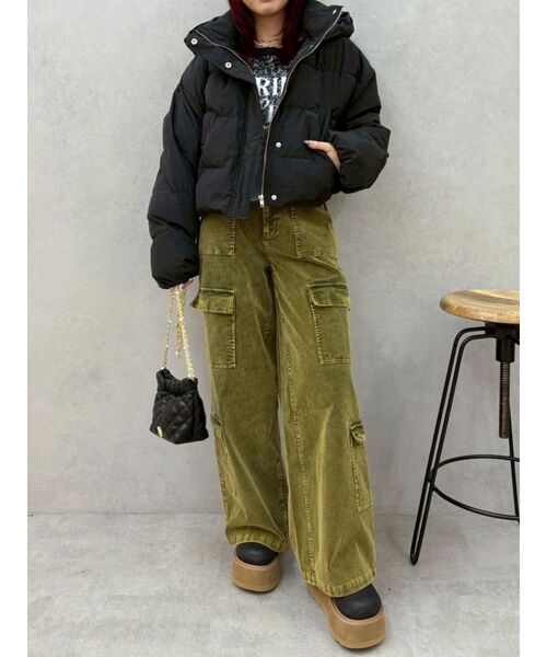 EVRIS（エヴリス）の「2WAYエアリークロップドブルゾン（ダウンジャケット/コート・レディース・その他1/ブラック・FREE）」の18枚目の写真