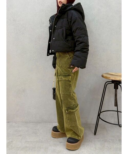 EVRIS（エヴリス）の「2WAYエアリークロップドブルゾン（ダウンジャケット/コート・レディース・その他1/ブラック・FREE）」の19枚目の写真