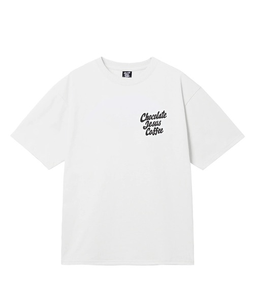 Chocolate Jesus Coffee(チョコレートジーザスコーヒー)の「COFFEE LOGO SS TEE(Tシャツ/カットソー・メンズ・ホワイト/ブラック・SMALL/MEDIUM/LARGE/X-LARGE/XX-LARGE)」の1枚目の写真