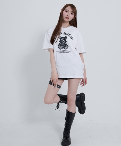 OY(オーワイ)の「『OY/オーワイ』GOTHIC DOLLY TEE /ゴシックドリーTシャツ(Tシャツ/カットソー・レディース・ホワイト/ブラック・L/M)」の21枚目の写真