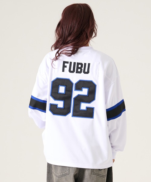 FUBU（ フブ）の「FUBU フブ ブランド Football Shirt / フットボールシャツ ゲームシャツ（Tシャツ/カットソー・メンズ・ホワイト/レッド/ブラック・M/L/XL/XXL）」の10枚目の写真