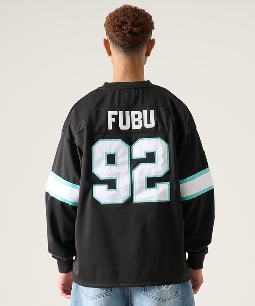 FUBU（ フブ）の「FUBU フブ ブランド Football Shirt / フットボールシャツ ゲームシャツ（Tシャツ/カットソー・メンズ・ホワイト/レッド/ブラック・M/L/XL/XXL）」の14枚目の写真
