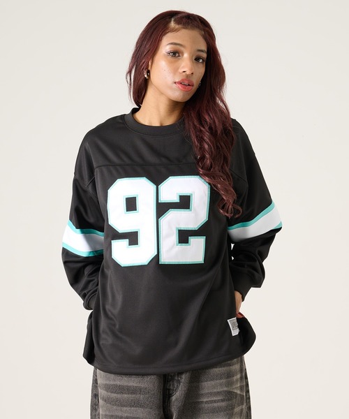 FUBU（ フブ）の「FUBU フブ ブランド Football Shirt / フットボールシャツ ゲームシャツ（Tシャツ/カットソー・メンズ・ホワイト/レッド/ブラック・M/L/XL/XXL）」の17枚目の写真