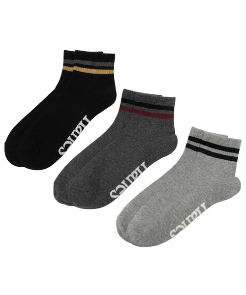 HANES(ヘインズ)の「【HANES/ヘインズ】クウォーターレングスソックス3P(ソックス/靴下・メンズ・ブラック系その他/オフホワイト・S/M)」の2枚目の写真
