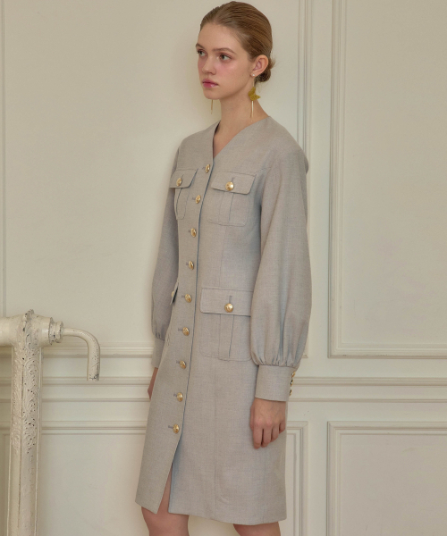JULIY&CALLA(ジュリー&カラー)の「24 FW カラー94 エトワールバルーンワンピース グレー(ワンピース・レディース・その他・SMALL)」の2枚目の写真