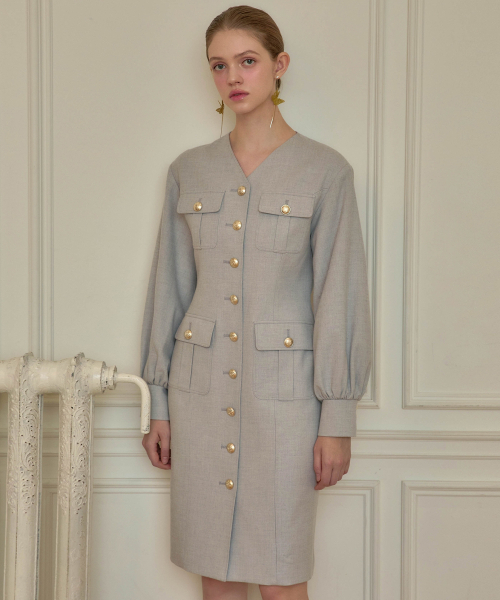 JULIY&CALLA(ジュリー&カラー)の「24 FW カラー94 エトワールバルーンワンピース グレー(ワンピース・レディース・その他・SMALL)」の3枚目の写真