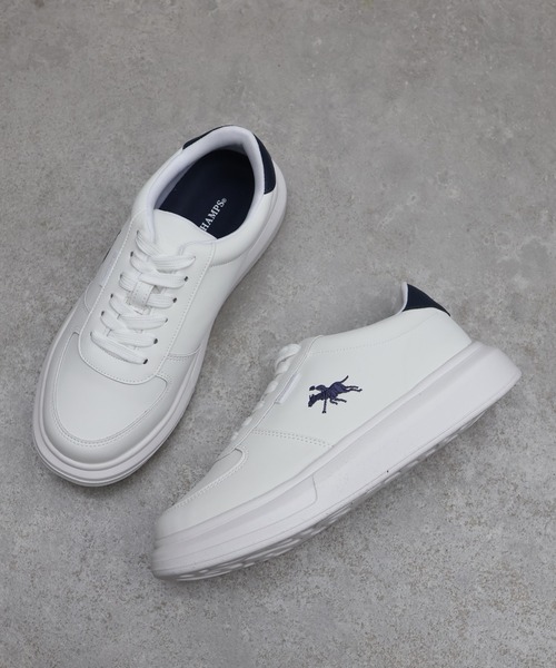 POLO CHAMPS（ポロチャンプス）の「【POLO CHAMPS/ポロチャンプス】ライト ハイソール ロゴスニーカー（スニーカー・メンズ・ホワイト系3/ブラック/ホワイト系1/ホワイト系2・22.5cm/23cm/23.5cm/24cm/24.5cm/25cm/25.5cm/26cm/26.5cm/27cm/28cm）」の10枚目の写真