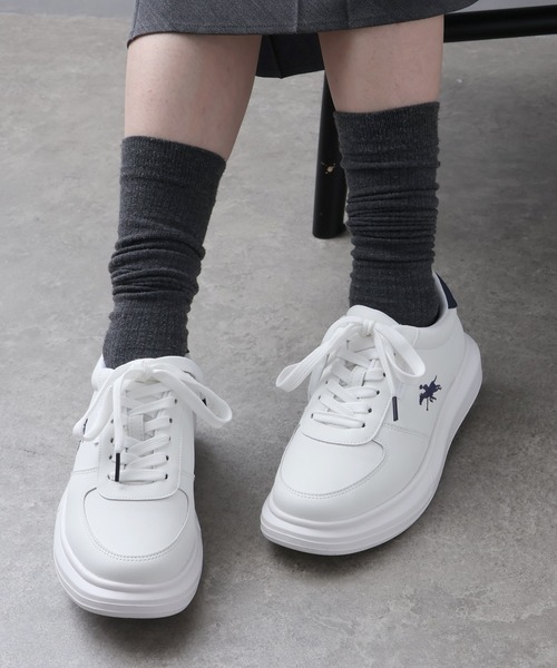 POLO CHAMPS（ポロチャンプス）の「【POLO CHAMPS/ポロチャンプス】ライト ハイソール ロゴスニーカー（スニーカー・メンズ・ホワイト系3/ブラック/ホワイト系1/ホワイト系2・22.5cm/23cm/23.5cm/24cm/24.5cm/25cm/25.5cm/26cm/26.5cm/27cm/28cm）」の7枚目の写真