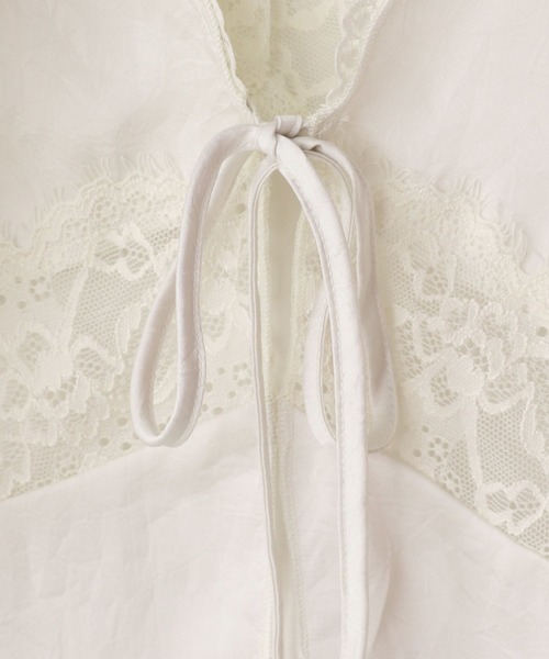 LOWRYS FARM（ローリーズファーム）の「サテンレースベスト　638609（ベスト・レディース・ブラック/アイボリー・FREE）」の11枚目の写真