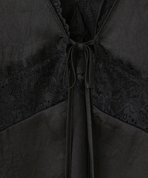 LOWRYS FARM（ローリーズファーム）の「サテンレースベスト　638609（ベスト・レディース・ブラック/アイボリー・FREE）」の12枚目の写真