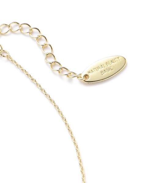 NATURAL BEAUTY BASIC(ナチュラルビューティーベーシック)の「フォーリーフクローバーネックレス(ネックレス・レディース・ブラック/オフホワイト・フリ-)」の4枚目の写真