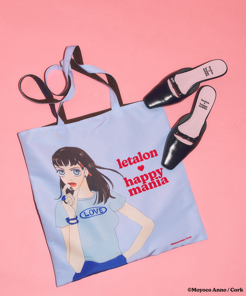 LE TALON（ルタロン）の「LE TALON×HAPPY MANIA リバーシブルトート（トートバッグ・レディース・ピンク/サックスブルー/イエロー・FREE）」の2枚目の写真