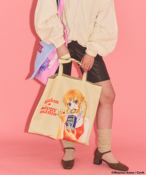 LE TALON（ルタロン）の「LE TALON×HAPPY MANIA リバーシブルトート（トートバッグ・レディース・ピンク/サックスブルー/イエロー・FREE）」の3枚目の写真