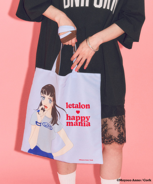 LE TALON（ルタロン）の「LE TALON×HAPPY MANIA リバーシブルトート（トートバッグ・レディース・ピンク/サックスブルー/イエロー・FREE）」の5枚目の写真