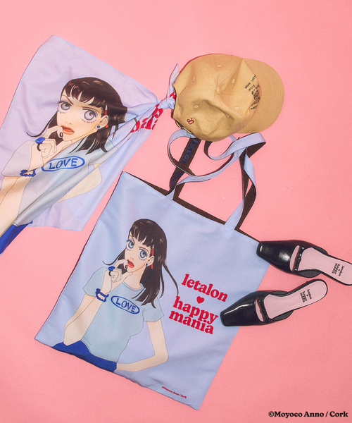 LE TALON（ルタロン）の「LE TALON×HAPPY MANIA リバーシブルトート（トートバッグ・レディース・ピンク/サックスブルー/イエロー・FREE）」の4枚目の写真