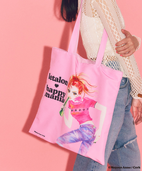 LE TALON（ルタロン）の「LE TALON×HAPPY MANIA リバーシブルトート（トートバッグ・レディース・ピンク/サックスブルー/イエロー・FREE）」の5枚目の写真