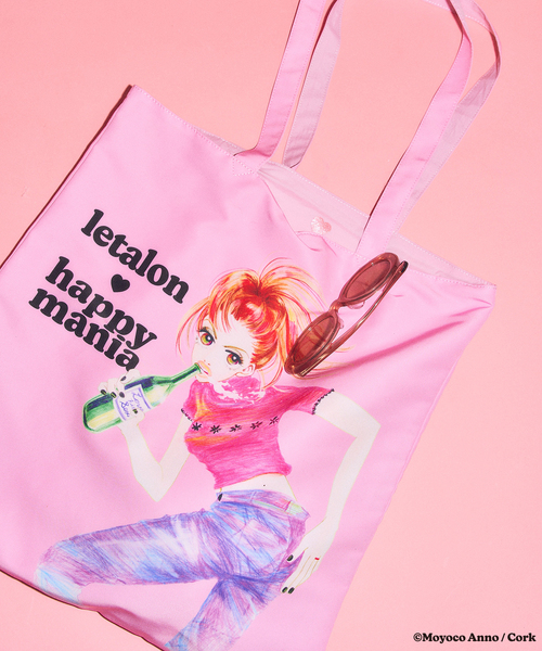 LE TALON（ルタロン）の「LE TALON×HAPPY MANIA リバーシブルトート（トートバッグ・レディース・ピンク/サックスブルー/イエロー・FREE）」の6枚目の写真