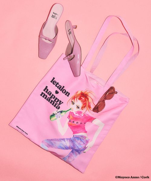 LE TALON（ルタロン）の「LE TALON×HAPPY MANIA リバーシブルトート（トートバッグ・レディース・ピンク/サックスブルー/イエロー・FREE）」の7枚目の写真