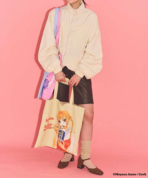 LE TALON（ルタロン）の「LE TALON×HAPPY MANIA リバーシブルトート（トートバッグ・レディース・ピンク/サックスブルー/イエロー・FREE）」の8枚目の写真