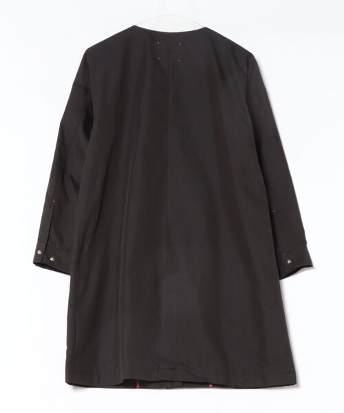 Q（キュー）の「ノーカラーツイルコート（ノーカラーコート・レディース・ベージュ/ブラック・MEDIUM）」の20枚目の写真