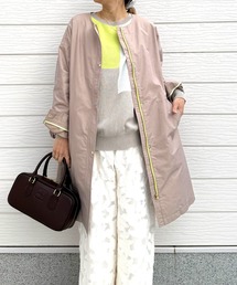 Q（キュー）の「ノーカラーツイルコート（テーラードジャケット）」