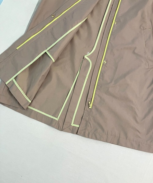 Q（キュー）の「ノーカラーツイルコート（ノーカラーコート・レディース・ベージュ/ブラック・MEDIUM）」の18枚目の写真