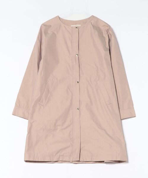 Q（キュー）の「ノーカラーツイルコート（ノーカラーコート・レディース・ベージュ/ブラック・MEDIUM）」の21枚目の写真