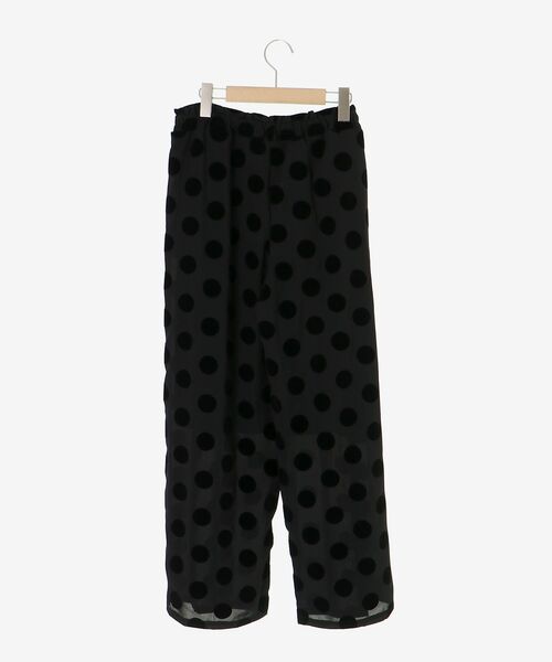 le.coeur blanc（ルクールブラン）の「《WEB限定アイテム》フロッキードットイージーパンツ（その他パンツ・レディース・ブラック/チャコールグレー・38）」の12枚目の写真