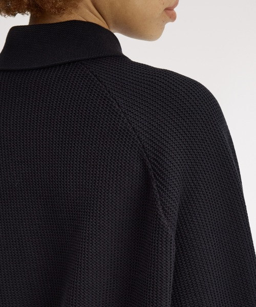 FRED PERRY（フレッドペリー）の「Textured Knitted Shirt／テクスチャーニットシャツ（ニット/セーター・レディース・ブラック・10）」の3枚目の写真