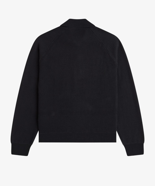 FRED PERRY（フレッドペリー）の「Textured Knitted Shirt／テクスチャーニットシャツ（ニット/セーター・レディース・ブラック・10）」の8枚目の写真