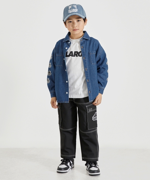 XLARGE KIDS（エクストララージキッズ）の「スタンダードロゴ半袖Tシャツ（Tシャツ/カットソー・キッズ・グリーン/ホワイト/ブルー/ブラック・110cm/100cm/130cm/120cm/140cm/90cm/80ｃｍ）」の9枚目の写真