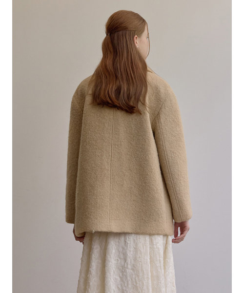 BEMUSE MANSION(ビミューズマンション)の「Clasp half coat - Beige(テーラードジャケット・レディース・その他・FREE)」の3枚目の写真