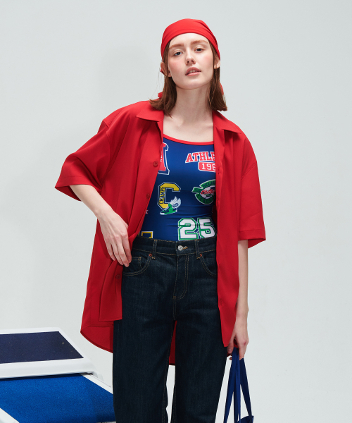 DELIGHTPOOL(ディライトプール)の「Resort 95 Long Shirts - Red(シャツ/ブラウス・レディース・その他・FREE)」の1枚目の写真