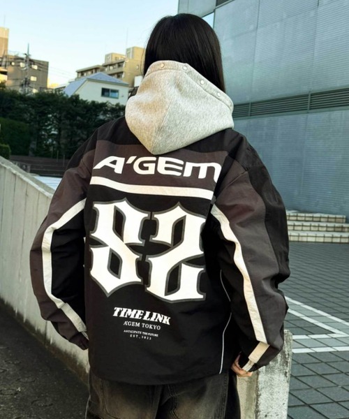 A'gem(エージェム)の「A'GEM/9 × .kom 『A'GEM/エージェム』ピステシャツ(Tシャツ/カットソー・メンズ・ライトグレー/ブラック/ベージュ・FREE)」の14枚目の写真