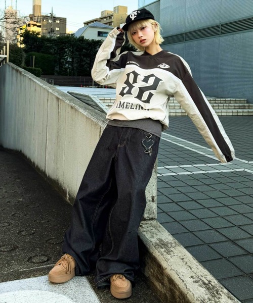 A'gem(エージェム)の「A'GEM/9 × .kom 『A'GEM/エージェム』ピステシャツ(Tシャツ/カットソー・メンズ・ライトグレー/ブラック/ベージュ・FREE)」の21枚目の写真