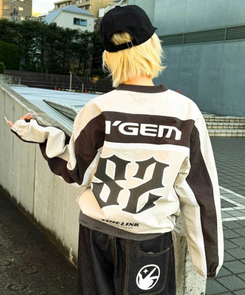 A'gem(エージェム)の「A'GEM/9 × .kom 『A'GEM/エージェム』ピステシャツ(Tシャツ/カットソー・メンズ・ライトグレー/ブラック/ベージュ・FREE)」の19枚目の写真