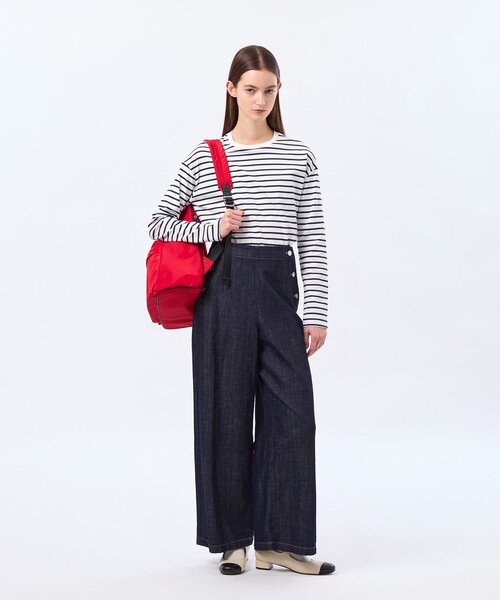 MACKINTOSH PHILOSOPHY（ﾏｯｷﾝﾄｯｼｭ ﾌｨﾛｿﾌｨｰ）の「【LEE4月号/蛯原友里さん着用】コットンリネンデニムマリンパンツ（デニムパンツ・レディース・ダークネイビー/ブルー・38/36/40）」の5枚目の写真