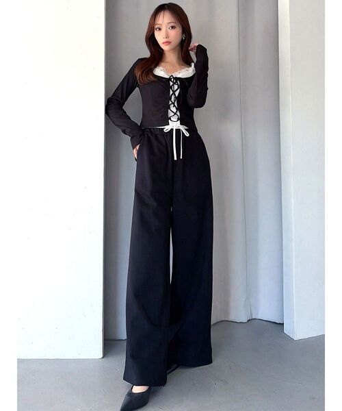 RESEXXY（リゼクシー）の「レイヤードスウェットパンツ（その他パンツ・レディース・ブラック/グレー/チャコールグレー・FREE）」の7枚目の写真