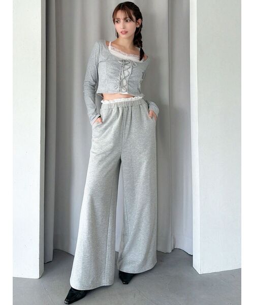 RESEXXY（リゼクシー）の「レイヤードスウェットパンツ（その他パンツ・レディース・ブラック/グレー/チャコールグレー・FREE）」の10枚目の写真