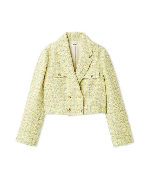 SNIDEL 薄い黄色 ノーカラージャケット SNIDEL（スナイデル） ノーカラージャケット FREE イエロー レディース